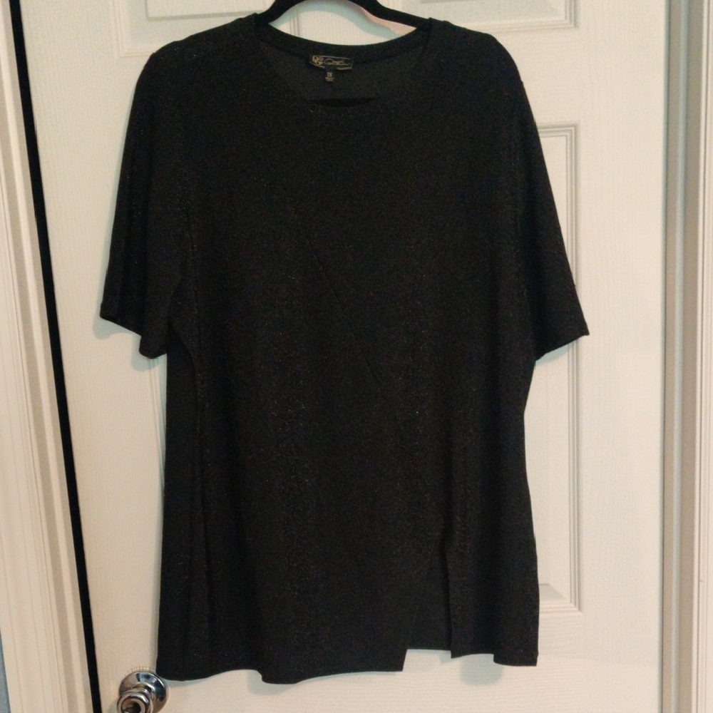 Ladies Black Tunic With Shimmer